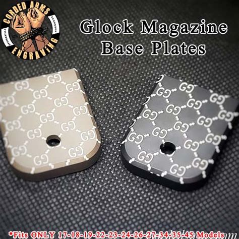 LV and Gucci Glock Magazine Base Plates 